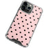 Pink and Black Polka Dots iPhone 13 Pro Max Clear Case